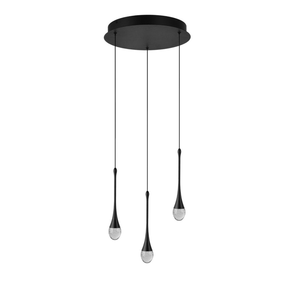 Lustra LED suspendata design decorativ DALMA 3 round BK, Cele mai noi produse 2024 a