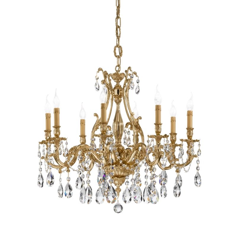 Candelabru 8 brate LUX cu cristale Scholer, Versailles, Lustre cristal si Corpuri de iluminat suspendate⭐ modele de lux elegante din cristal Stil Exclusive.✅Design Premium Top❗ ➽ www.evalight.ro.  a