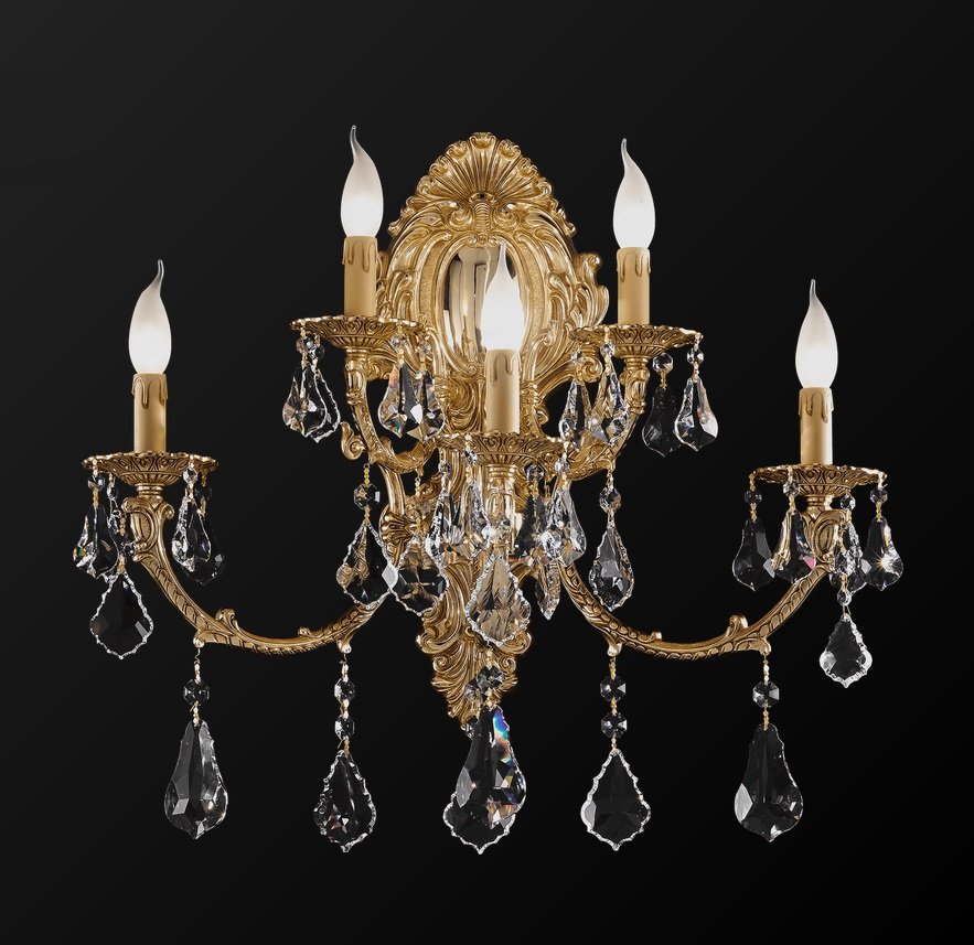 Aplica de perete 5 brate LUX cu cristale Scholer, Ermes, Candelabre si Lustre cristal moderne⭐ modele elegante de lux din cristal pentru iluminat dormitor living.✅DeSiGn decorativ unic!❤️Promotii lampi❗ ➽ www.evalight.ro. Oferte NOI la corpuri de iluminat suspendate pt camere de interior (înalte), suspensii (lungi) de tip candelabru stil clasic, rustic, retro sau vintage, decorate cu cristale margele, abajur din material textil, lemn, metal, sticla, bec Edison sau LED, ieftine de calitate deosebita la cel mai bun pret. a