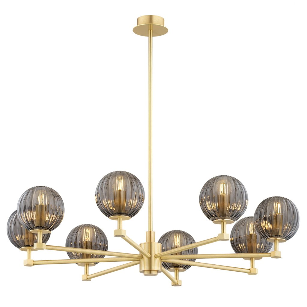 Candelabru 8 brate design modern Paloma, Candelabre si Lustre moderne⭐ modele elegante de lux pentru dormitor living, bucatarie.✅DeSiGn decorativ unic!❤️Promotii lampi❗ ➽www.evalight.ro. Alege corpuri de iluminat suspendate pt interior stil modern, suspensii de tip pendule cu cristale, abajur material textil, lemn, metal, sticla, bec tip lumanare Edison sau LED, ieftine de calitate deosebita la cel mai bun pret.

 a