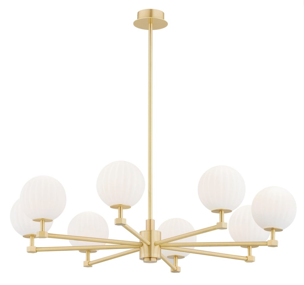 Candelabru 8 brate design modern Paloma, Candelabre si Lustre moderne⭐ modele elegante de lux pentru dormitor living, bucatarie.✅DeSiGn decorativ unic!❤️Promotii lampi❗ ➽www.evalight.ro. Alege corpuri de iluminat suspendate pt interior stil modern, suspensii de tip pendule cu cristale, abajur material textil, lemn, metal, sticla, bec tip lumanare Edison sau LED, ieftine de calitate deosebita la cel mai bun pret.

 a