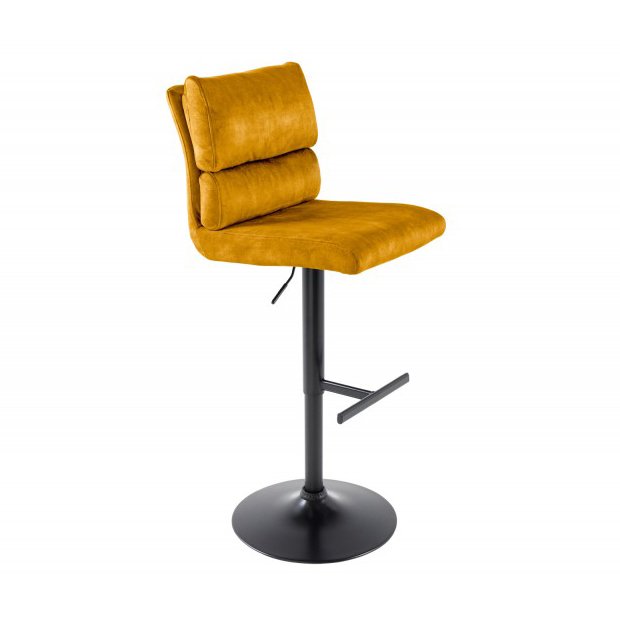 Set 2 scaune de bar Comfort catifea galben mustar, Cele mai noi produse 2024 a