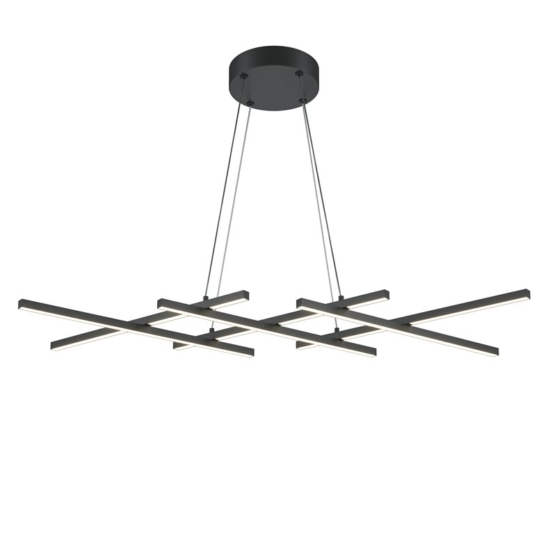 Lustra LED suspendata design geometric Halo negru, Cele mai noi produse 2024 a