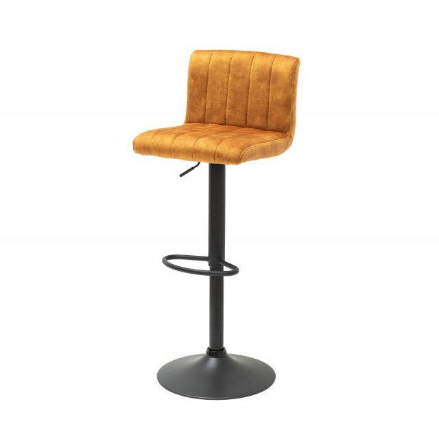 Set 2 scaune de bar Portland catifea galben mustar, Cele mai noi produse 2024 a