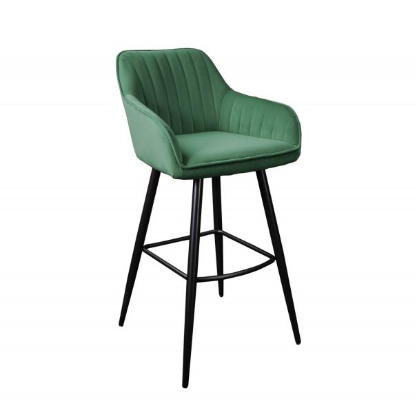 Set 2 scaune de bar Turin catifea verde smarald, Cele mai noi produse 2024 a