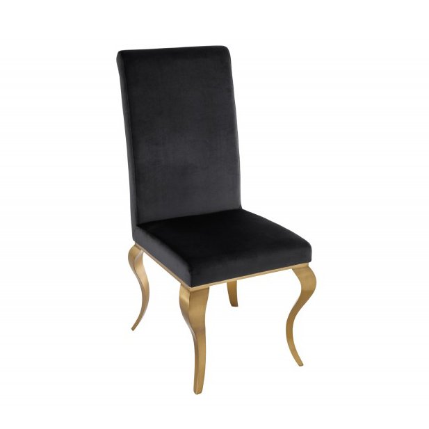 Set 2 scaune stil baroc Modern Barock, negru/ auriu, Cele mai noi produse 2024 a