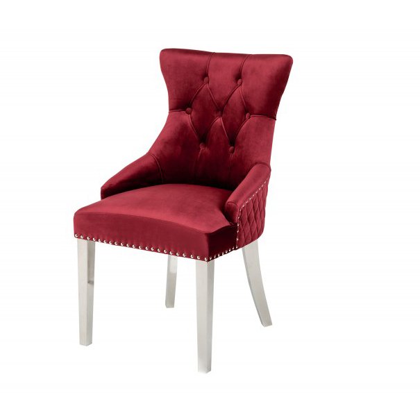 Set 2 scaune stil baroc Castle Deluxe, rosu, Cele mai noi produse 2024 a