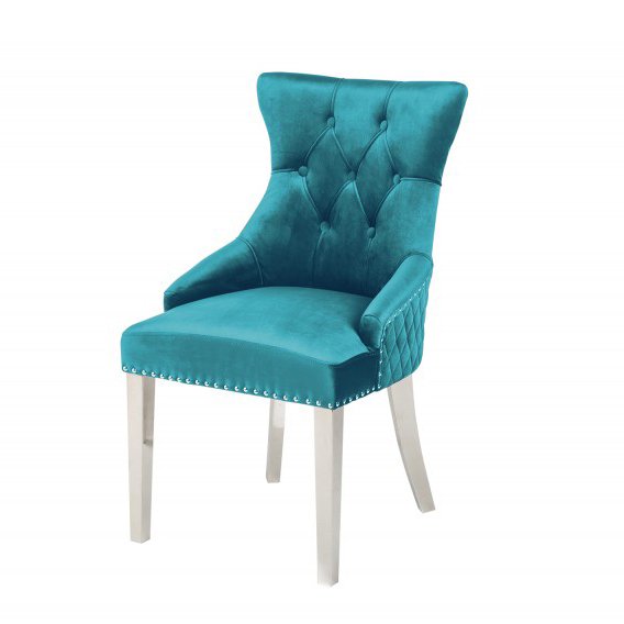 Set 2 scaune stil baroc Castle Deluxe, turcoaz, Cele mai noi produse 2024 a