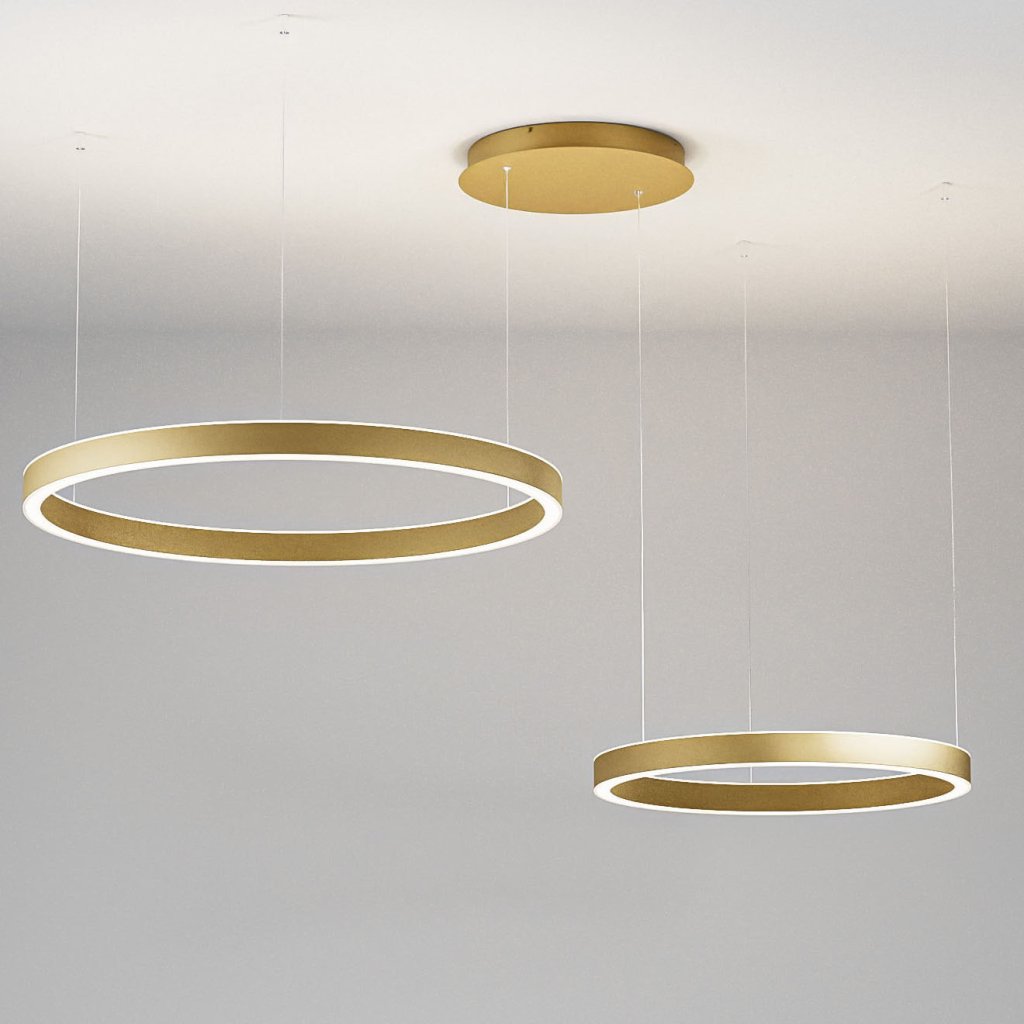 Lustra LED circulara cu 2 inele 80/60cm CRISEIDE, alb, negru sau auriu, Cele mai noi produse 2024 a