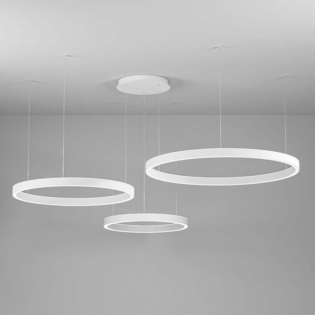 Lustra LED circulara cu 3 inele 96/80/60cm CRISEIDE alb, negru sau auriu, Cele mai noi produse 2024 a