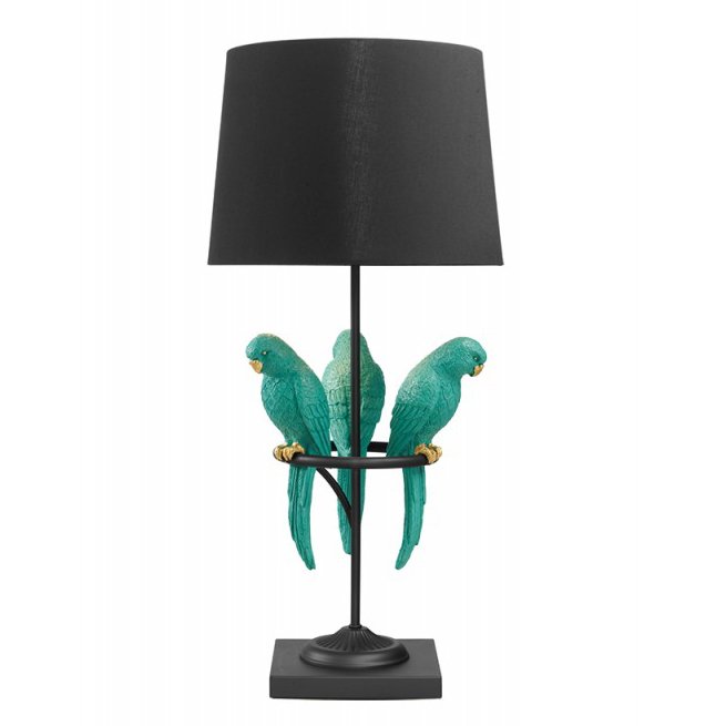 Veioza, Lampa de masa Wildlife Papagal 75cm, turcoaz, Cele mai noi produse 2024 a