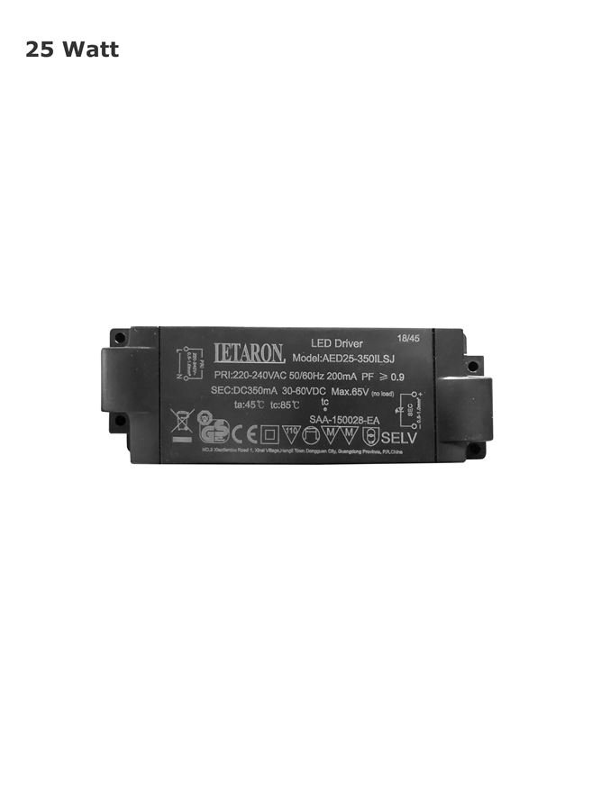 Transformator pentru spoturi incastrabile Driver Aidiam 25W, 30-60 VDC 350mA, Cele mai noi produse 2024 a