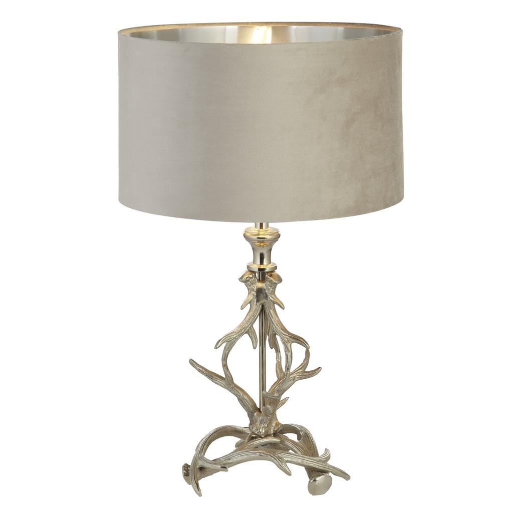 Veioza/Lampa de masa design lux elegant Belle argintiu/taupe, Cele mai noi produse 2024 a