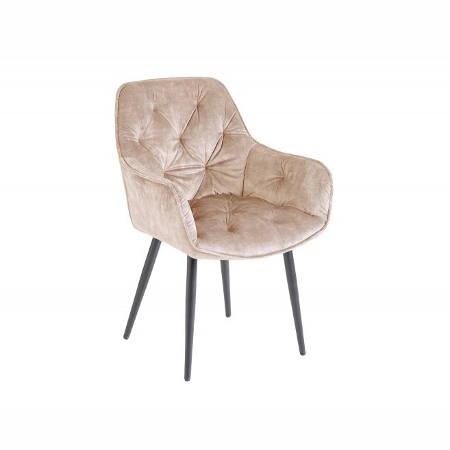 Set 2 scaune moderne Milano catifea sampanie, Cele mai noi produse 2024 a