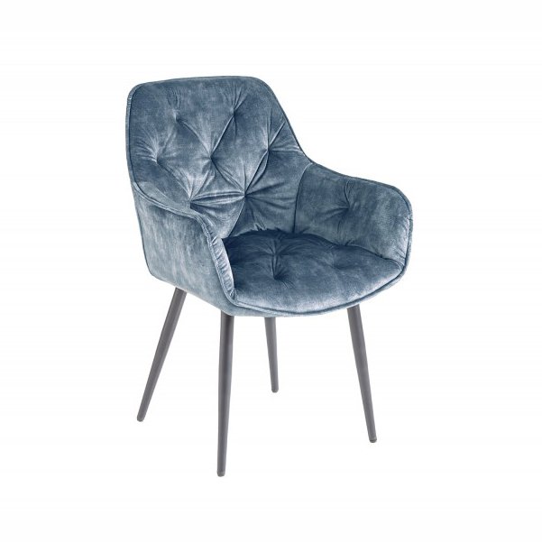 Set 2 scaune moderne Milano catifea albastru petrol, Cele mai noi produse 2024 a