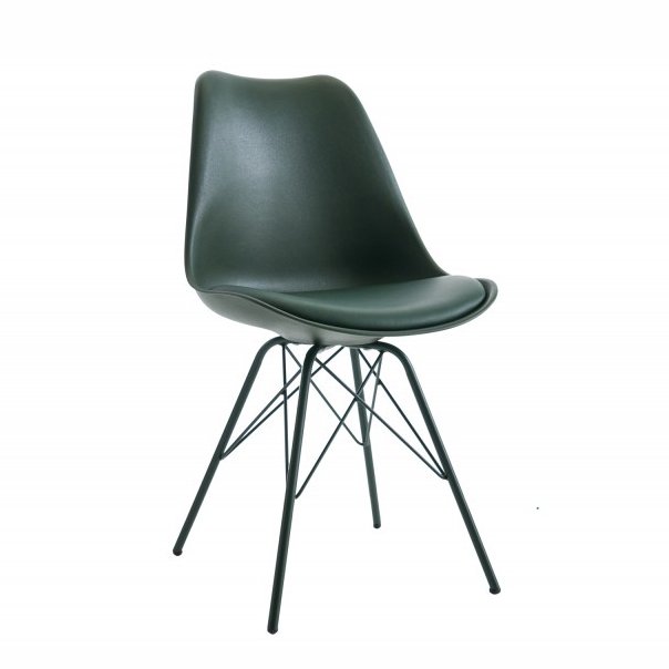 Set 4 scaune moderne Scandinavia verde inchis, Cele mai noi produse 2024 a