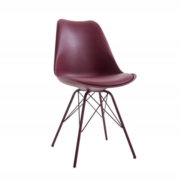 Set 4 scaune moderne Scandinavia rosu, Cele mai noi produse 2024 a
