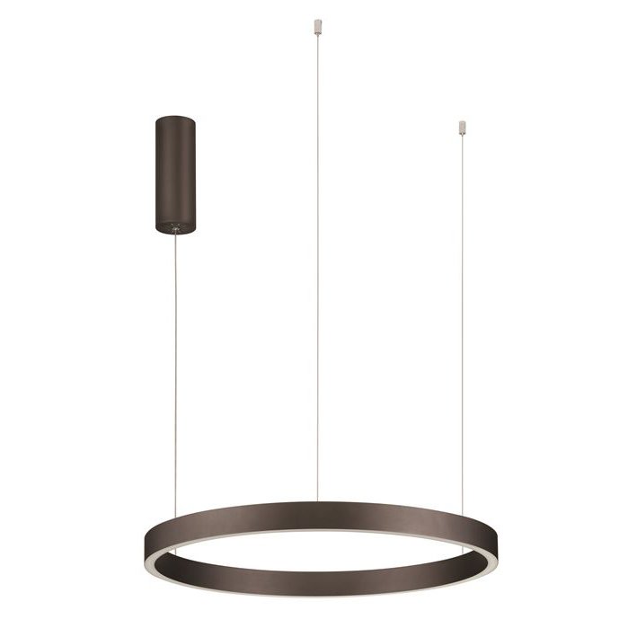 Lustra LED circulara ELOWEN 60cm, maro, Pendule / Lustre suspendate moderne, LED⭐ modele elegante pentru bucatarie, living dormitor.✅DeSiGn decorativ unic!❤️Promotii lampi❗ ➽www.evalight.ro. Alege corpuri de iluminat suspendate pt interior stil modern, suspensii de tip pendule cu cristale, abajur material textil, lemn, metal, sticla, bec tip lumanare Edison sau LED, ieftine si de lux, calitate deosebita la cel mai bun pret. a