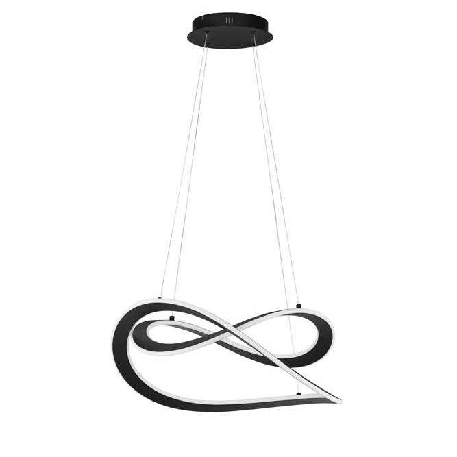 Lustra LED suspendata Celestia negru, Lustre LED, moderne⭐ modele pendule pentru iluminat dormitor, living, bucatarie.✅DeSiGn decorativ unic!❤️Promotii lampi LED❗ ➽ www.evalight.ro. Alege corpuri de iluminat cu LED suspendate pt interior, suspensii elegante de lux cu cristale (becuri cu leduri si module LED integrate cu lumina calda, naturala sau rece), ieftine de calitate deosebita la cel mai bun pret.  a