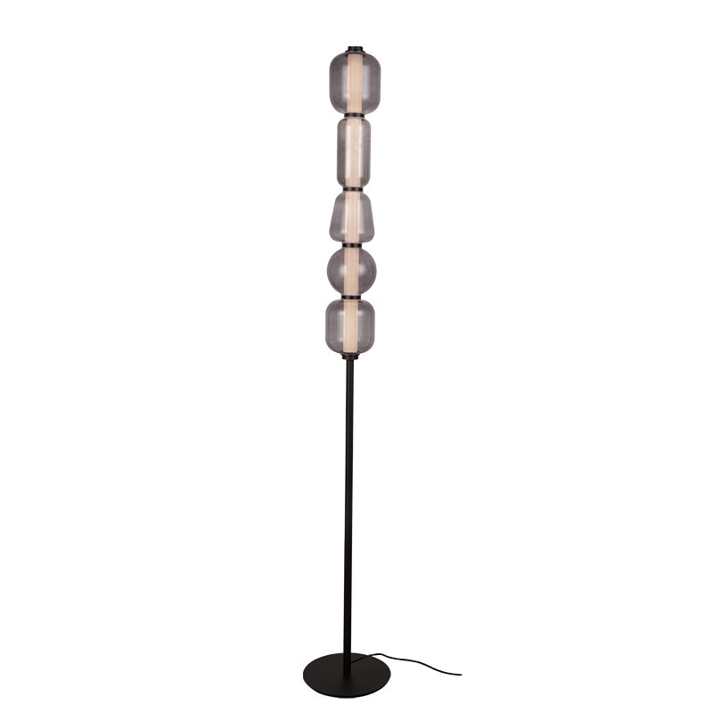 Lampadar, Lampa de podea design modern LED DECO negru/ gri fumuriu, Lampi de podea cu LED⭐ lampadare moderne pentru ilumiant living.✅Design decorativ unic!❤️Promotii lampi LED❗ ➽ www.evalight.ro. Alege corpuri de iluminat LED de podea pt interior, retro sau vintage, stil industrial, calitate deosebita de lux la cel mai bun pret. a