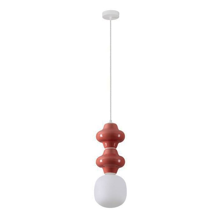 Pendul ceramic design modern CHIC rosu, Pendule / Lustre suspendate moderne, LED⭐ modele elegante pentru bucatarie, living dormitor.✅DeSiGn decorativ unic!❤️Promotii lampi❗ ➽www.evalight.ro. Alege corpuri de iluminat suspendate pt interior stil modern, suspensii de tip pendule cu cristale, abajur material textil, lemn, metal, sticla, bec tip lumanare Edison sau LED, ieftine si de lux, calitate deosebita la cel mai bun pret. a