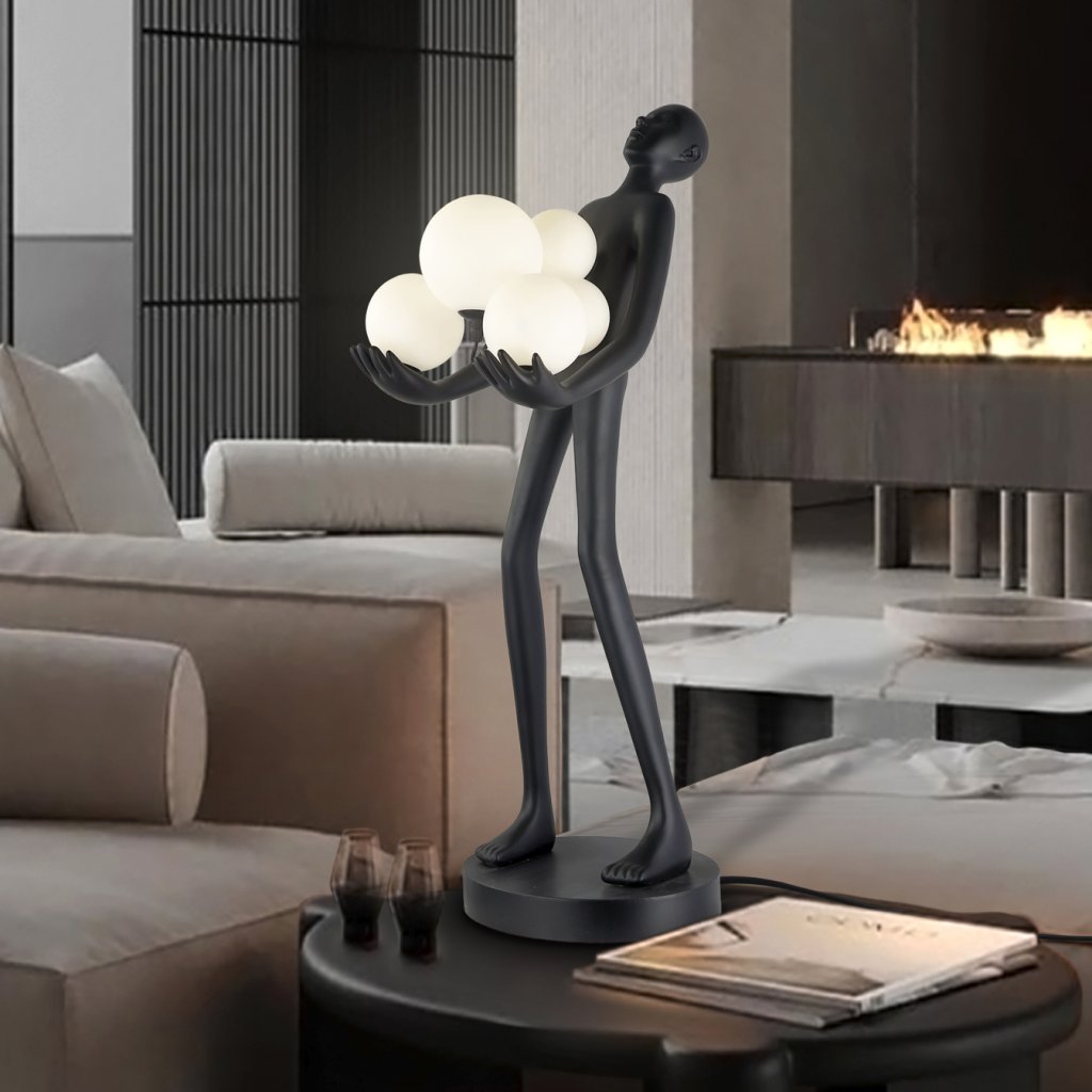 Figurina decorativa / Lampa de masa design lux La Carga, Veioze moderne de masa⭐ modele elegante inalte potrivite pentru noptiere dormitor si living.✅DeSiGn decorativ de lux unic!❤️Promotii lampi❗ ➽www.evalight.ro. Alege corpuri de iluminat interior tip lampi mari mari cu picior inalt pt citit cu reader LED, de podea, aspect vintage deosebit cu cristal, abajur din material textil, sticla, lemn, metalic, ceramica cu flori, ieftine de calitate la cel mai bun pret. a