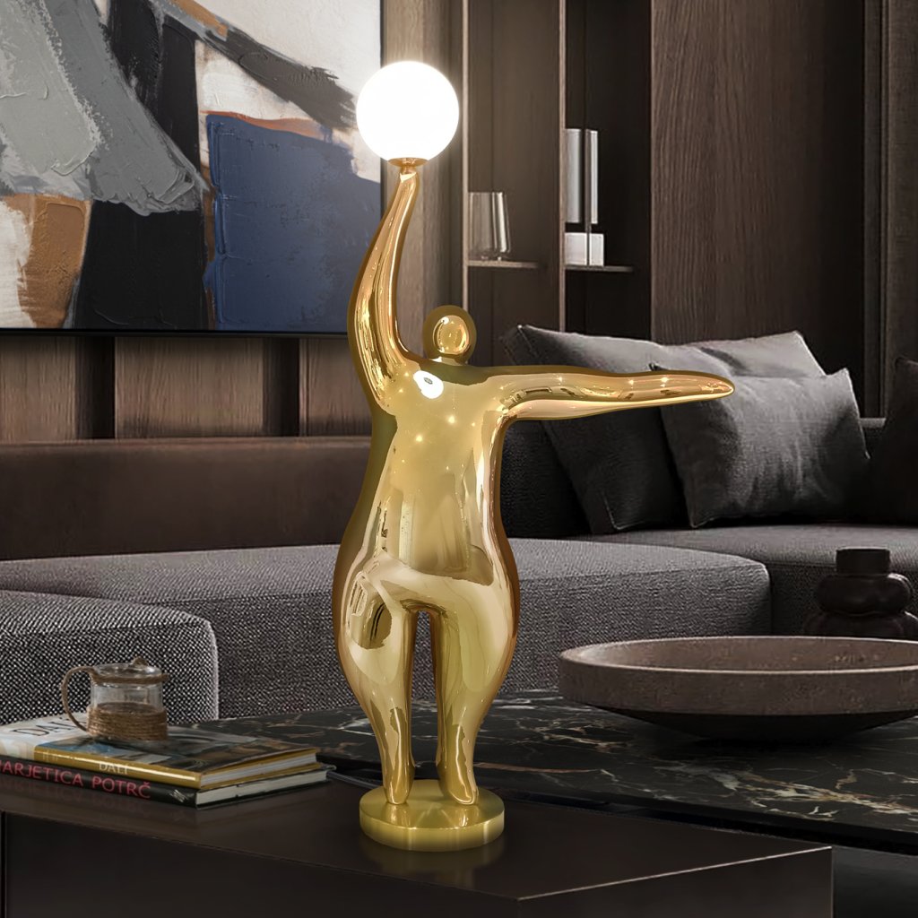 Figurina decorativa / Lampa de masa design lux El globo aurie, Veioze moderne de masa⭐ modele elegante inalte potrivite pentru noptiere dormitor si living.✅DeSiGn decorativ de lux unic!❤️Promotii lampi❗ ➽www.evalight.ro. Alege corpuri de iluminat interior tip lampi mari mari cu picior inalt pt citit cu reader LED, de podea, aspect vintage deosebit cu cristal, abajur din material textil, sticla, lemn, metalic, ceramica cu flori, ieftine de calitate la cel mai bun pret. a