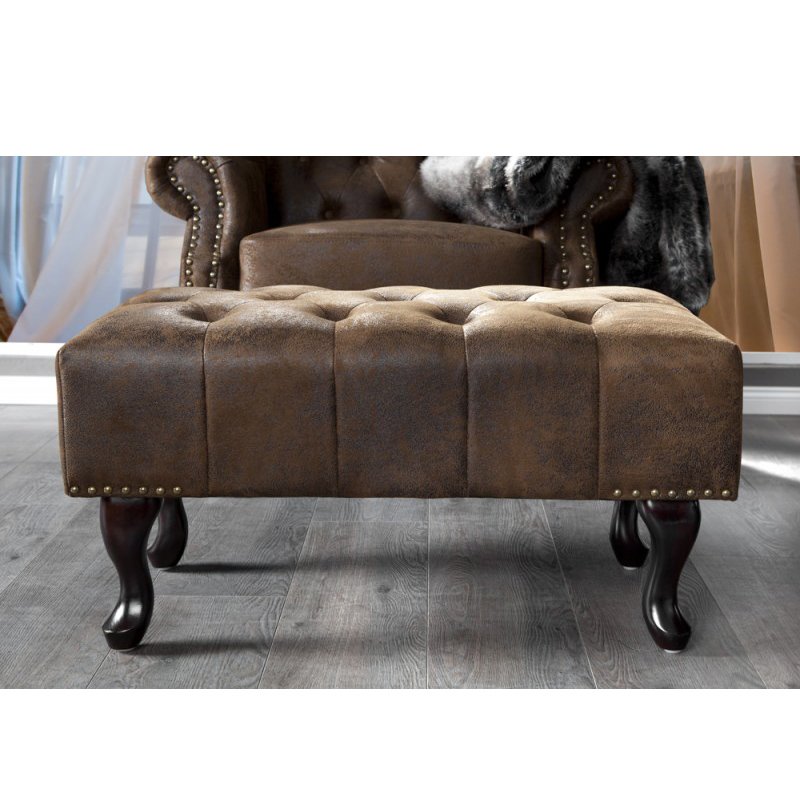 Taburete clasic stil englezesc Chesterfield maro antic, Tabureti / Banchete moderne⭐ modele elegante tapitate cu spatiu de depozitare sau pat, ideale pentru hol, dormitor, bucatarie, living. ➽ www.evalight.ro. Alege scaune tip taburet, bancuta, bancheta tapitata cu spatar si lada de depozitare pt amenajare casa, tapiterii colorate, din piele naturala (ecologica), stofa, material textil, catifea, cu picioare metalice sau din lemn, clasice, vintage (retro si industriale), ieftine si de calitate deosebita la cel mai bun pret.

 a