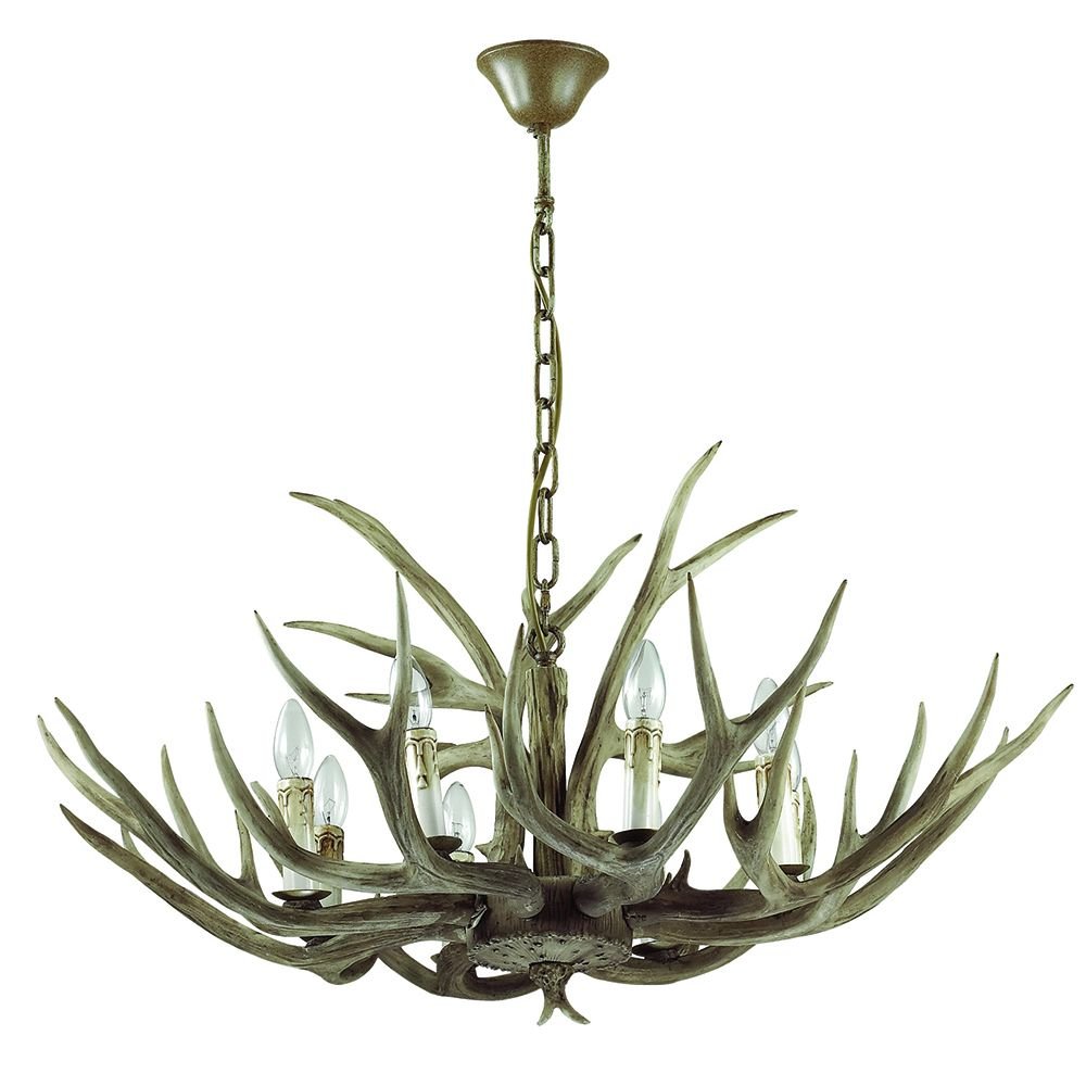 Candelabru rustic cu brate in forma de coarne de cerb, fabricat manual, CHALET SP8 115504, Lustre rustice, lemn⭐ modele de candelabre pentru iluminat interior.✅Design decorativ în stil rustic!❤️Promotii lampi❗ ➽www.evalight.ro. Alege corpuri de iluminat rustice de tip lustra din lemn sau fier forjat, lustre suspendate si pendule pt baie, bucatarie, living, dormitor, foisoare si terase casa, ieftine si de lux, calitate la cel mai bun pret. a