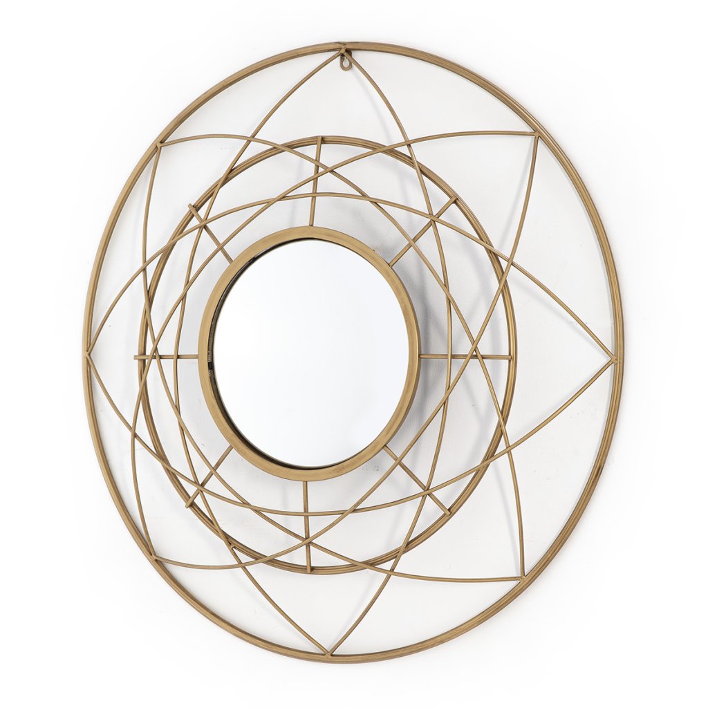 Oglinda de perete decorativa, metal auriu 78cm Alita 12999/00 TN, Oglinzi decorative de perete⭐ modele moderne pentru living, dormitor sau hol.✅DeSiGn elegant de lux!❤️Promotii decoratiuni cu oglinzi❗ ➽ www.evalight.ro. Alege oglinzi elegante mari potrivite pt camera, de podea in dresing sau de perete, mobila, baie, rama din metal sau lemn, ieftine de calitate deosebita la cel mai bun pret. a