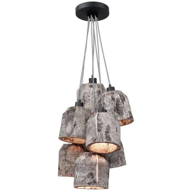 Lustra cu 7 pendule design rustic din lemn ASPEN ASPEN24/H7/N, Promotii lustre, reduceri⭐ corpuri de iluminat, mobila si decoratiuni de interior si exterior.⭕Oferte Pret redus online ➽ www.evalight.ro❗ a