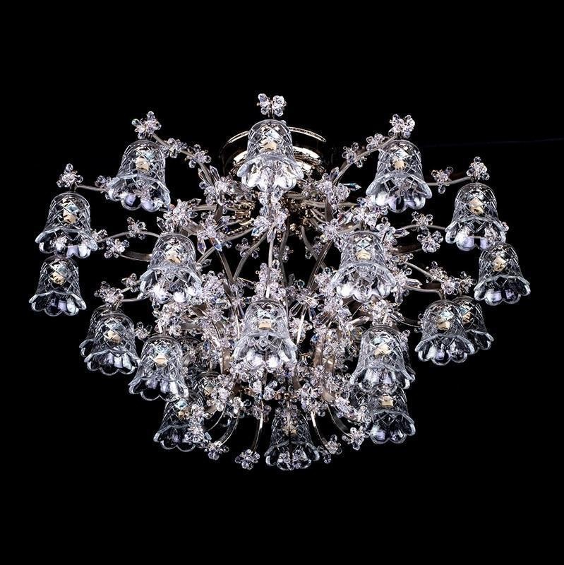 Candelabru Cristal Bohemia Exclusive 24 brate MARIE ANTOINETTA 02-CH, Plafoniere Cristal Bohemia⭐ modele deosebite de lustre tavan din cristal Bohemia autentic din Cehia.✅Design de lux unicat Premium Top❗ ➽ www.evalight.ro.  a