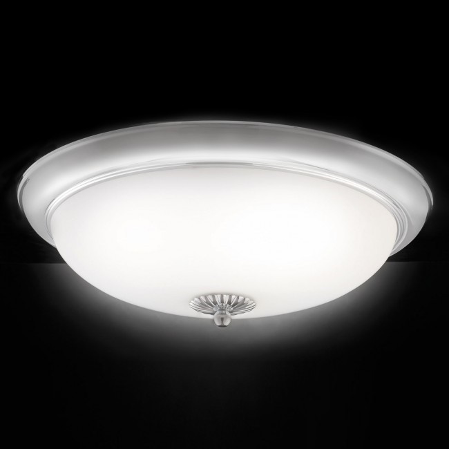 Plafoniera stil clasic Nostalgie 47cm crom satin/opal, Lustre/Plafoniere clasice, tavan⭐modele elegante de lux pentru dormitor living, hol.✅DeSiGn decorativ unic!❤️Promotii lampi❗ ➽www.evalight.ro. Alege oferte la corpuri de iluminat interior stil clasic pt perete si tavane joase, decor cristal, bec LED sau vintage, ieftine de calitate deosebita la cel mai bun pret. a