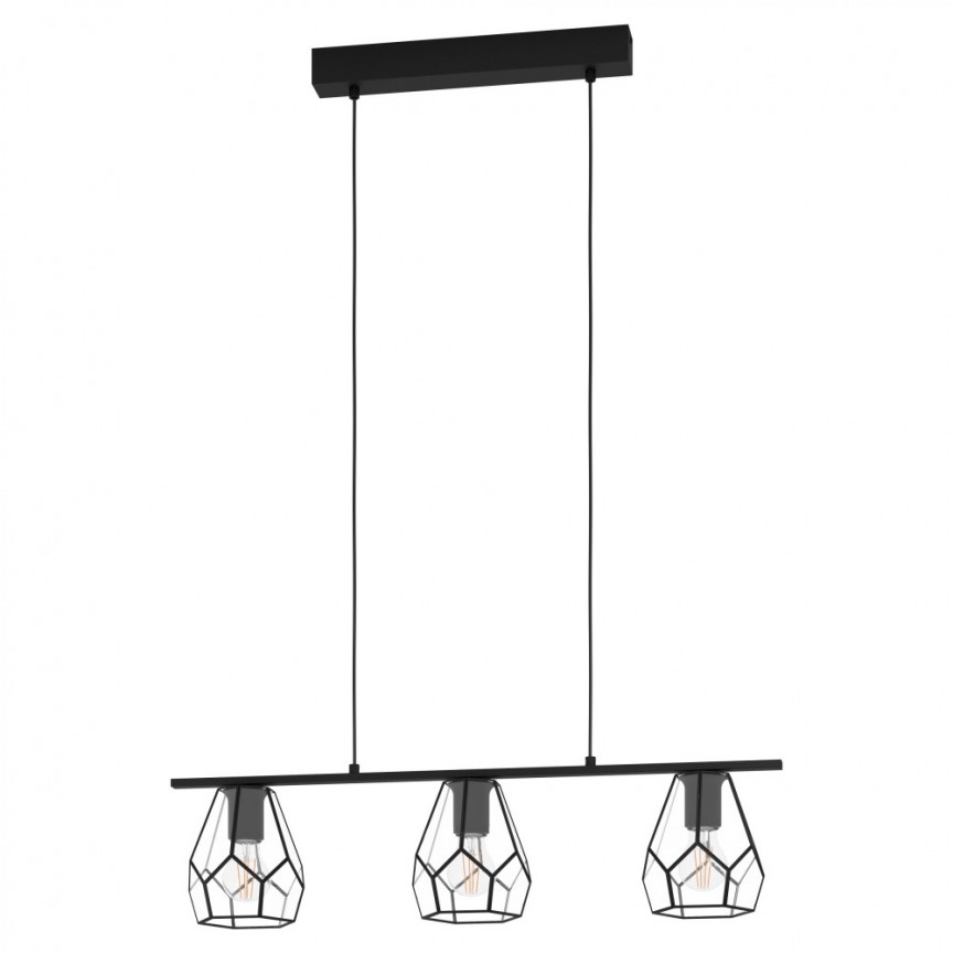 Lustra suspendata moderna design retro metal/sticla MARDYKE 3L, NOU❗ Lustre VINTAGE, RETRO, INDUSTRIA Style⭐cele mai iubite❤️ corpuri de iluminat decorative moderne.✅Design antichizat unic!❤️Promotii lampi❗ ➽ www.evalight.ro. Alege candelabre elegante de lux pentru camere interior (bucatarie, dormitor si living) decorate in stil vintage sau retro, modele de calitate deosebita la cel mai bun pret. a