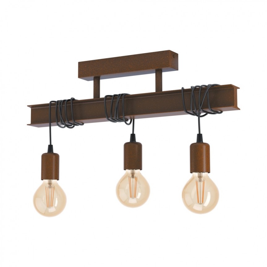 Lustra minimalisa stil industrial TOWNSHEND 3L, Corpuri de iluminat Vintage, Industria Style⭐ lustre retro elegante pentru bucatarie, dormitor living.✅Lampi Design decorativ modern!❤️Promotii❗ ➽ www.evalight.ro. Oferte la corpuri de iluminat suspendate de tip suspensii pentru camere interior, decorate in stil antichizat retro sau vintage, abajur material textil, lemn, metal, sticla, bec tip lumanare Edison sau LED, ieftine si de lux, calitate deosebita la cel mai bun pret. a