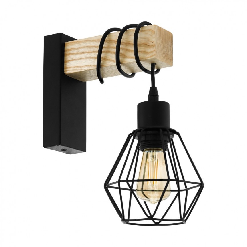 Aplica de perete design minimalist TOWNSHEND 5 negru, Aplice de perete minimaliste, LED⭐ modele moderne potrivite pentru dormitor, living, baie, hol, bucatarie.✅DeSiGn decorativ unic!❤️Promotii lampi❗ ➽www.evalight.ro. Alege corpuri de iluminat interior tip lustra in stil minimalist, (plafoniera) spoturi aplicate pe perete sau tavan (plafon) pt camere casa, cu lumina ambientala, din (sticla,lemn,inox, crom), cu intrerupator, ieftine si simple, calitate deosebita la cel mai bun pret. a