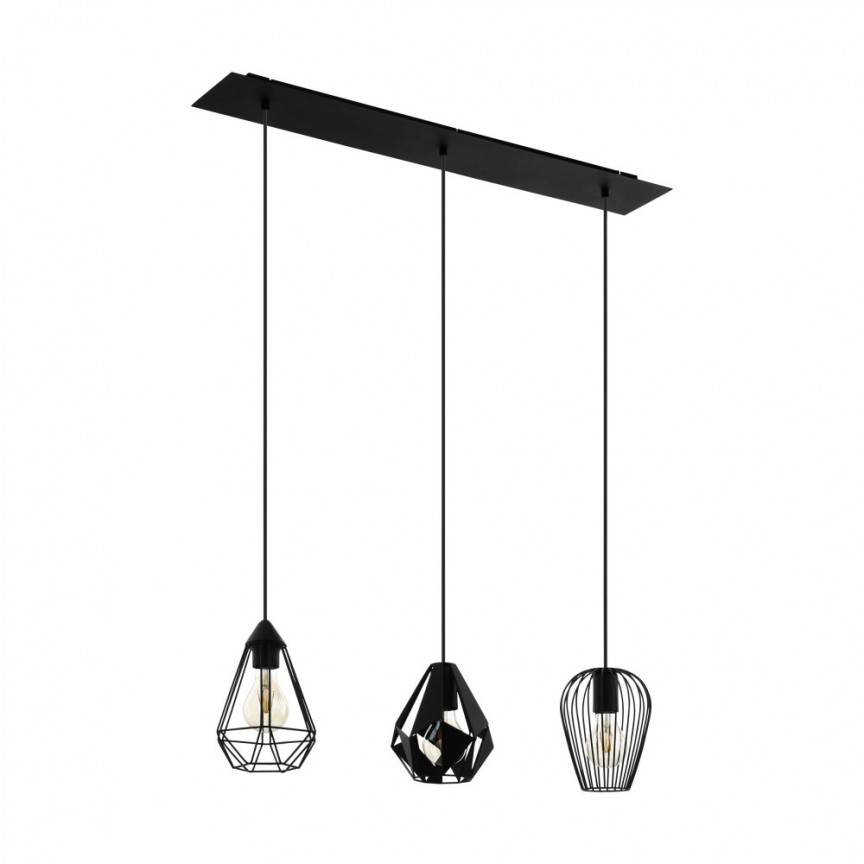 Lustra suspendata design decorativ DISTAFF 3L, Pendule / Lustre suspendate moderne, LED⭐ modele elegante pentru bucatarie, living dormitor.✅DeSiGn decorativ unic!❤️Promotii lampi❗ ➽www.evalight.ro. Alege corpuri de iluminat suspendate pt interior stil modern, suspensii de tip pendule cu cristale, abajur material textil, lemn, metal, sticla, bec tip lumanare Edison sau LED, ieftine si de lux, calitate deosebita la cel mai bun pret. a