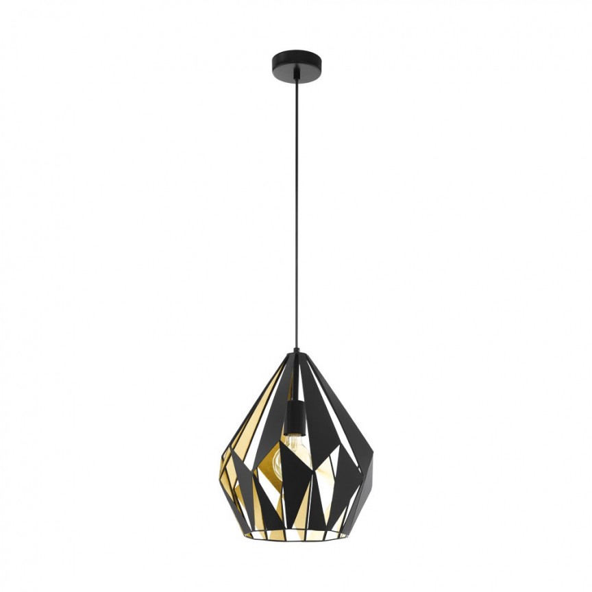 Pendul vintage design decorativ CARLTON 1 negru/auriu, Candelabre si Lustre moderne elegante⭐ modele clasice de lux pentru living, bucatarie si dormitor.✅ DeSiGn actual Top 2020!❤️Promotii lampi❗ ➽ www.evalight.ro. Oferte corpuri de iluminat suspendate pt camere de interior (înalte), suspensii (lungi) de tip lustre si candelabre, pendule decorative stil modern, clasic, rustic, baroc, scandinav, retro sau vintage, aplicate pe perete sau de tavan, cu cristale, abajur din material textil, lemn, metal, sticla, bec Edison sau LED, ieftine de calitate deosebita la cel mai bun pret. a