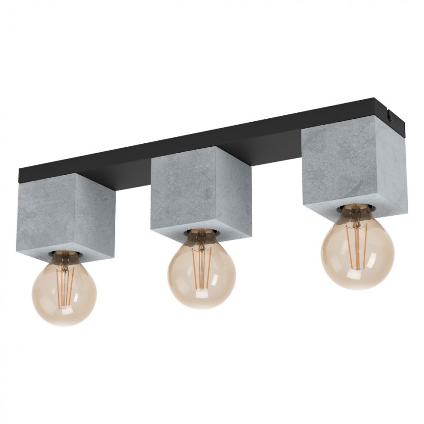 Plafoniera vintage design minimalist PRESTWICK 3, Corpuri de iluminat Vintage, Industria Style⭐ lustre retro elegante pentru bucatarie, dormitor living.✅Lampi Design decorativ modern!❤️Promotii❗ ➽ www.evalight.ro. Oferte la corpuri de iluminat suspendate de tip suspensii pentru camere interior, decorate in stil antichizat retro sau vintage, abajur material textil, lemn, metal, sticla, bec tip lumanare Edison sau LED, ieftine si de lux, calitate deosebita la cel mai bun pret. a