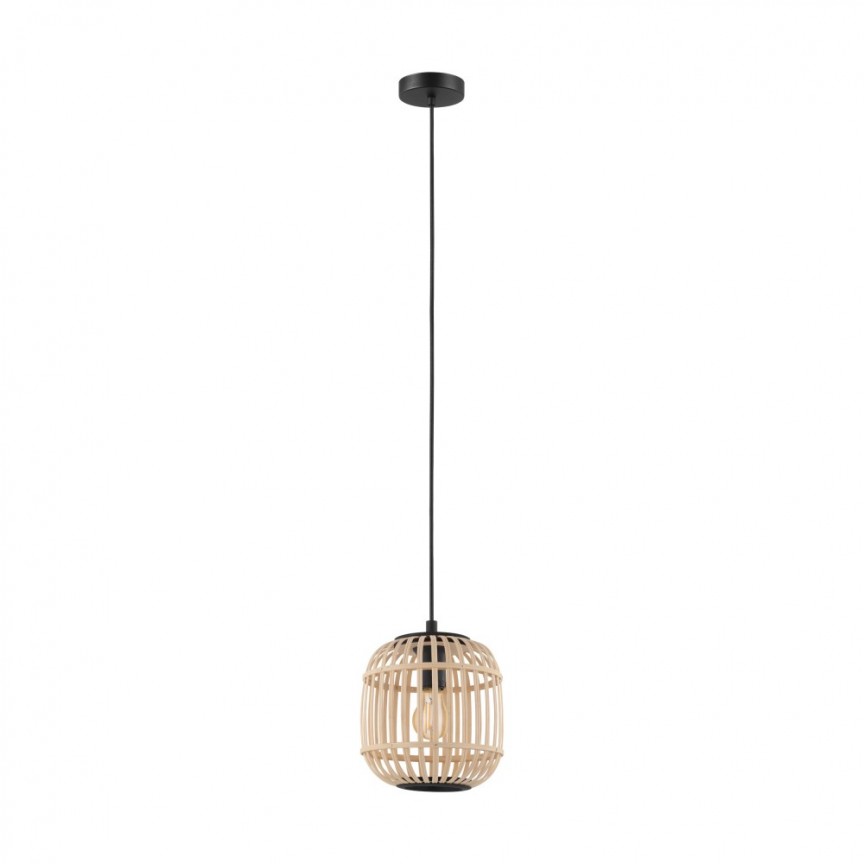 Pendul vintage design natural BORDESLEY Ø21cm, Candelabre Vintage, Retro⭐ modele lustre decorative moderne pentru iluminat bucatarie, dormitor si living.✅Design elegant unic!❤️Promotii lampi❗ ➽ www.evalight.ro. Oferte la corpuri de iluminat suspendate de tip suspensii pentru camere interior, decorate in stil antichizat industrial, retro sau vintage, abajur material textil, lemn, metal, sticla, bec tip lumanare Edison sau LED, ieftine si de lux, calitate deosebita la cel mai bun pret. a