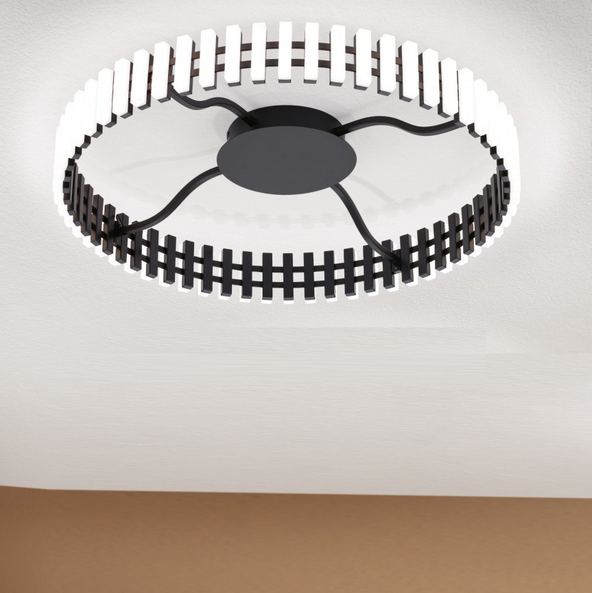 Lustra LED dimabila aplicata design modern circular MANSION 63cm, Plafoniere LED⭐ modele moderne pentru iluminat living, dormitor, bucatarie.✅DeSiGn decorativ!❤️Promotii lampi LED❗ ➽www.evalight.ro. Alege lustre LED de interior de tip plafoniera aplicate de tavan sau de perete, ieftine si de lux, calitate deosebita la cel mai bun pret. a