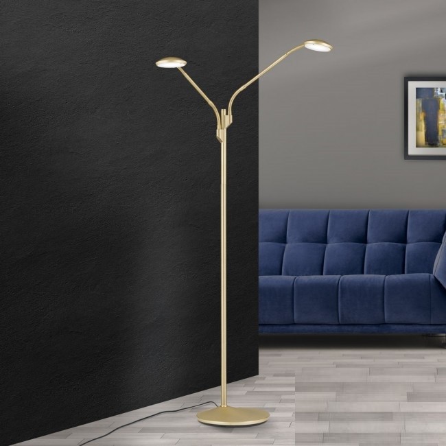 Lampadar LED dimabil stil modern Cobra satin alama, Lampadare de podea pentru living, LED⭐ modele lampi cu picior inalt vintage, moderne si clasice.✅DeSiGn elegant de lux!❤️Promotii lampi❗ ➽www.evalight.ro. Alege corpuri de iluminat de podea pt interior cu reader LED, decorative stil industrial din metal cu picior inalt curbat, trepied din lemn, abajur din material textil, sticla, tesatura, ieftine de calitate deosebita la cel mai bun pret. a