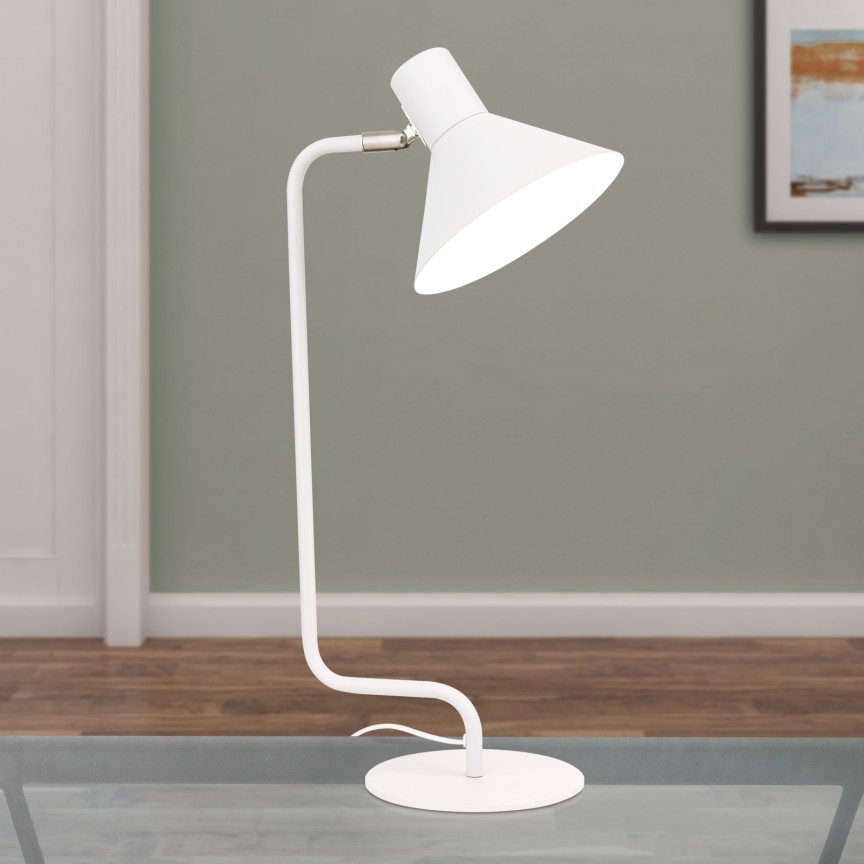 Veioza / Lampa de birou stil modern VIKTORIA alba, Veioze de birou moderne, LED⭐ modele ieftine si de lux pentru iluminat birou office si copii.✅DeSiGn original de lux!❤️Promotii lampi birou❗ ➽www.evalight.ro. Alege corpuri de iluminat interior tip veioza birou living pt citit cu reader LED, stil elegant clasic, vintage sau rustic, abajur textil, metal, sticla, lemn, calitate deosebita la cel mai bun pret. a