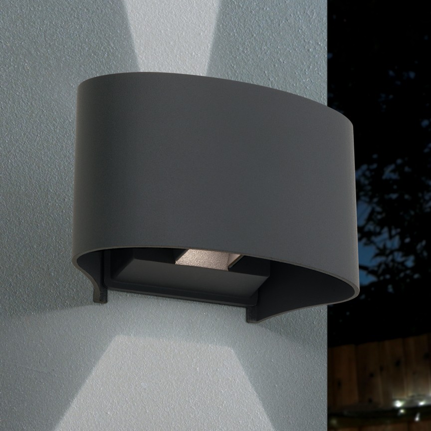 Aplica LED de exterior design modern ambiental IP54 GRETA antracit, Aplice de exterior clasice, rustice, traditionale⭐ lampi de perete pentru iluminat exterior terasa casa.✅Design decorativ unic!❤️Promotii online❗ ➽www.evalight.ro. Alege oferte la corpuri de iluminat exterior rezistente la apa tip felinar din metal antichizat, abajur din sticla cu decor ornamental, bec LED si lumina ambientala, ieftine si de lux, calitate deosebita la cel mai bun pret. a