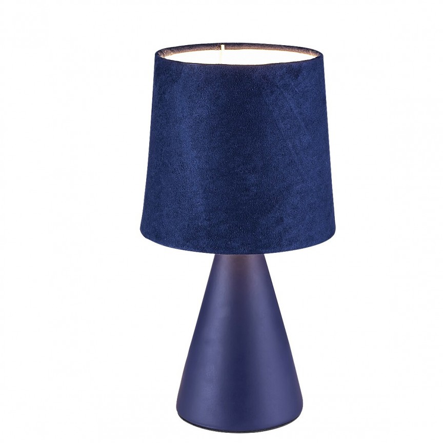 Veioza / Lampa de masa design modern Nalani albastra, Candelabre si Lustre moderne elegante⭐ modele clasice de lux pentru living, bucatarie si dormitor.✅ DeSiGn actual Top 2020!❤️Promotii lampi❗ ➽ www.evalight.ro. Oferte corpuri de iluminat suspendate pt camere de interior (înalte), suspensii (lungi) de tip lustre si candelabre, pendule decorative stil modern, clasic, rustic, baroc, scandinav, retro sau vintage, aplicate pe perete sau de tavan, cu cristale, abajur din material textil, lemn, metal, sticla, bec Edison sau LED, ieftine de calitate deosebita la cel mai bun pret. a