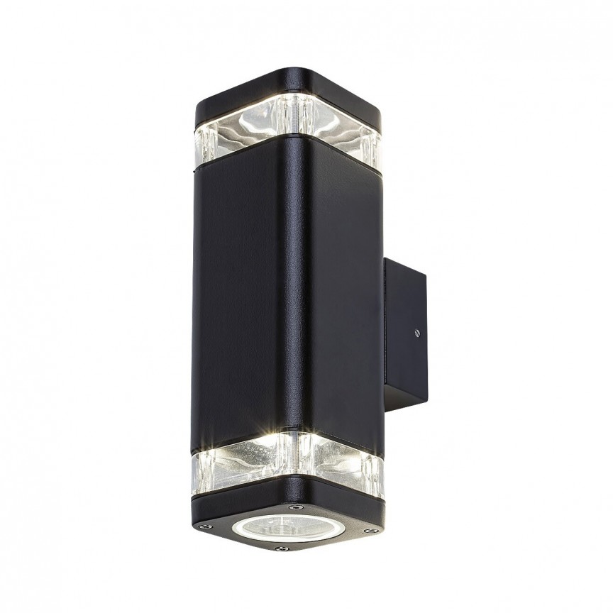 Aplica de exterior stil modern ambiental IP44 Sintra negru II, Aplice de exterior moderne, LED⭐ lampi de perete pentru iluminat exterior terasa casa si gradina.✅Design decorativ!❤️Promotii❗ ➽www.evalight.ro. Alege corpuri de iluminat exterior rezistente la apa tip spoturi aplicate pt perete sau tavan, metalice, abajur din sticla cu decor ornamental, bec LED si lumina ambientala, ieftine si de lux, calitate deosebita la cel mai bun pret. a