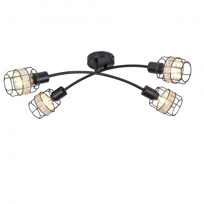 Lustra aplicata stil industrial Indiana 4L, Candelabre si Lustre moderne elegante⭐ modele clasice de lux pentru living, bucatarie si dormitor.✅ DeSiGn actual Top 2020!❤️Promotii lampi❗ ➽ www.evalight.ro. Oferte corpuri de iluminat suspendate pt camere de interior (înalte), suspensii (lungi) de tip lustre si candelabre, pendule decorative stil modern, clasic, rustic, baroc, scandinav, retro sau vintage, aplicate pe perete sau de tavan, cu cristale, abajur din material textil, lemn, metal, sticla, bec Edison sau LED, ieftine de calitate deosebita la cel mai bun pret. a