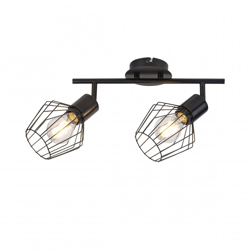 Aplica de perete / tavan metal stil industrial Belano 2L, Lustre moderne, LED⭐ modele elegante ieftine si de lux pentru living dormitor, bucatarie si sufragerie.✅DeSiGn decorativ unic!❤️Promotii lampi❗ Magazin online➽ www.evalight.ro. Oferte NOI la corpuri de iluminat pt interior suspendate de tip suspensii, aplicate de tavan sau perete, stil modern retro sau vintage, lustre cu cristale, abajur material textil, lemn, metal, sticla, becuri Edison sau LED, calitate deosebita la cel mai bun pret. a