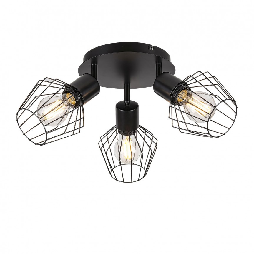 Plafoniera metal stil industrial Belano 3L, Corpuri de iluminat interior, moderne⭐ modele lustre interior pentru living, dormitor, bucatarie, baie.✅DeSiGn decorativ de lux!❤️Promotii lampi❗ ➽www.evalight.ro. Alege Corpuri de iluminat interior elegante in stil modern, suspendate sau aplicate de tavan si perete, ieftine de calitate deosebita la cel mai bun pret.
 a