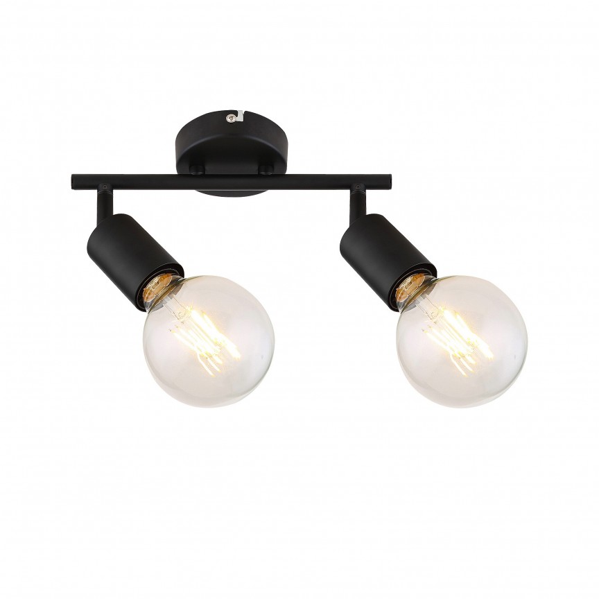 Aplica de perete / tavan stil minimalist industrial Lamar 2L, Candelabre si Lustre moderne elegante⭐ modele clasice de lux pentru living, bucatarie si dormitor.✅ DeSiGn actual Top 2020!❤️Promotii lampi❗ ➽ www.evalight.ro. Oferte corpuri de iluminat suspendate pt camere de interior (înalte), suspensii (lungi) de tip lustre si candelabre, pendule decorative stil modern, clasic, rustic, baroc, scandinav, retro sau vintage, aplicate pe perete sau de tavan, cu cristale, abajur din material textil, lemn, metal, sticla, bec Edison sau LED, ieftine de calitate deosebita la cel mai bun pret. a